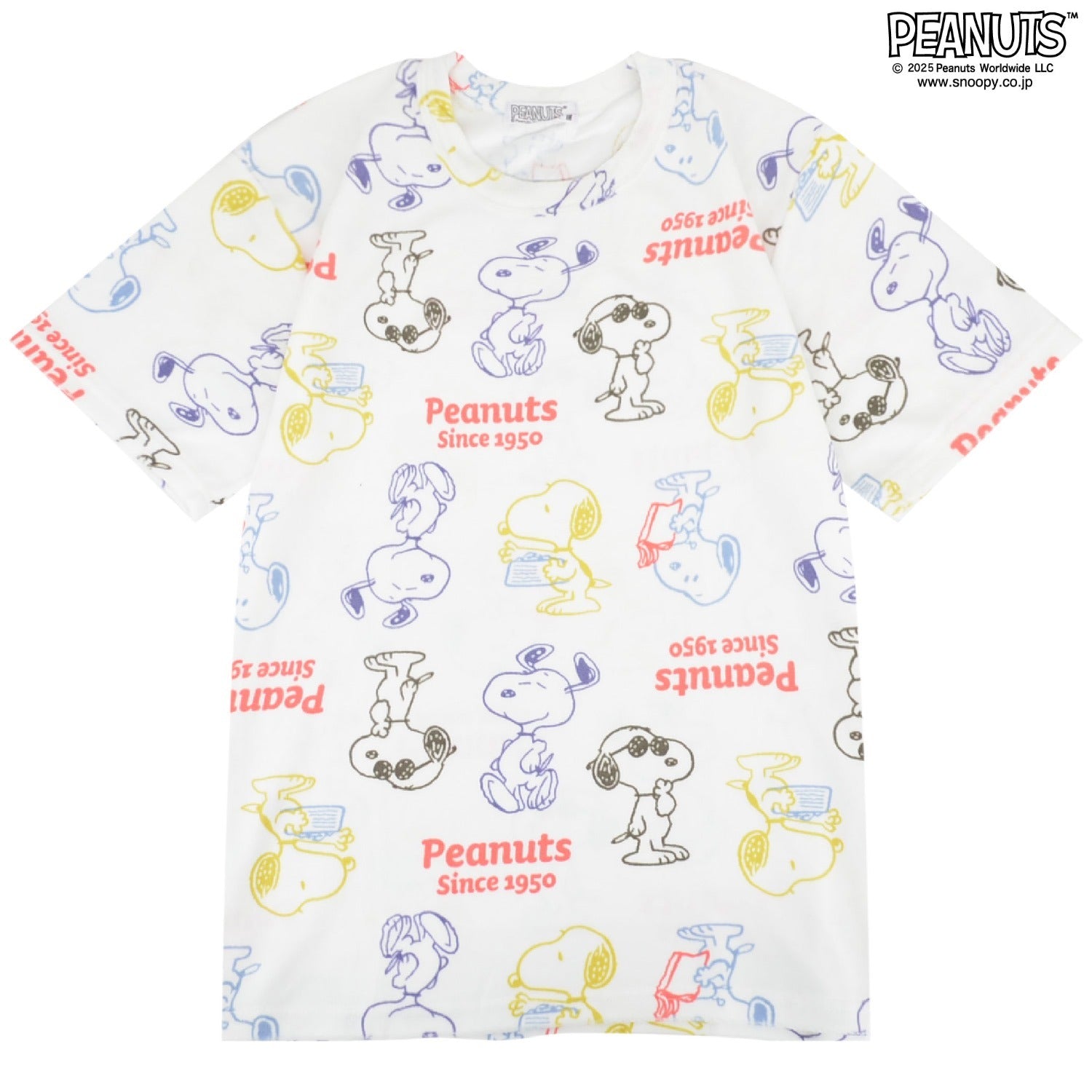 スヌーピー シャツ ハーフパンツ セットアップ 半袖 部屋着 パイル 総柄 SNOOPY PEANUTS s1652-284sp