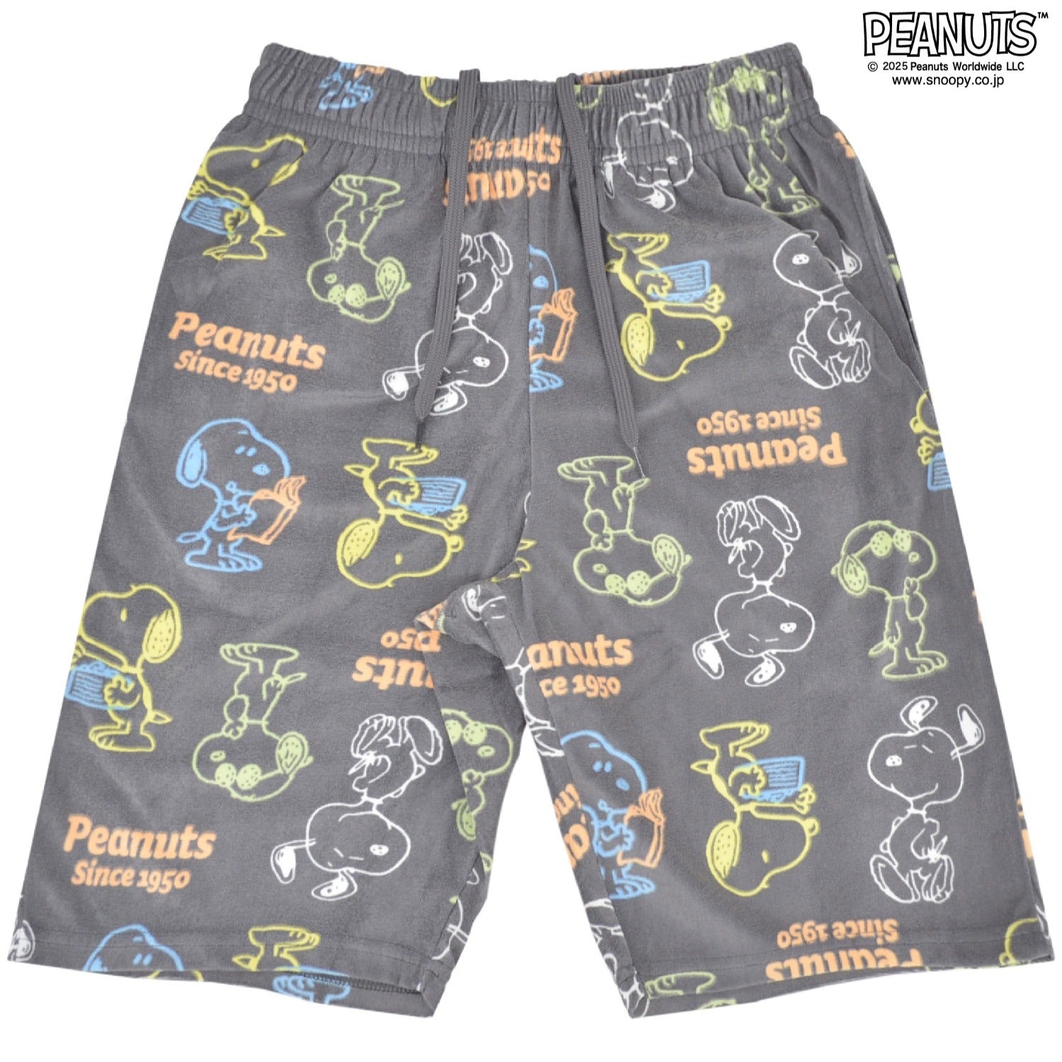 スヌーピー シャツ ハーフパンツ セットアップ 半袖 部屋着 パイル 総柄 SNOOPY PEANUTS s1652-284sp