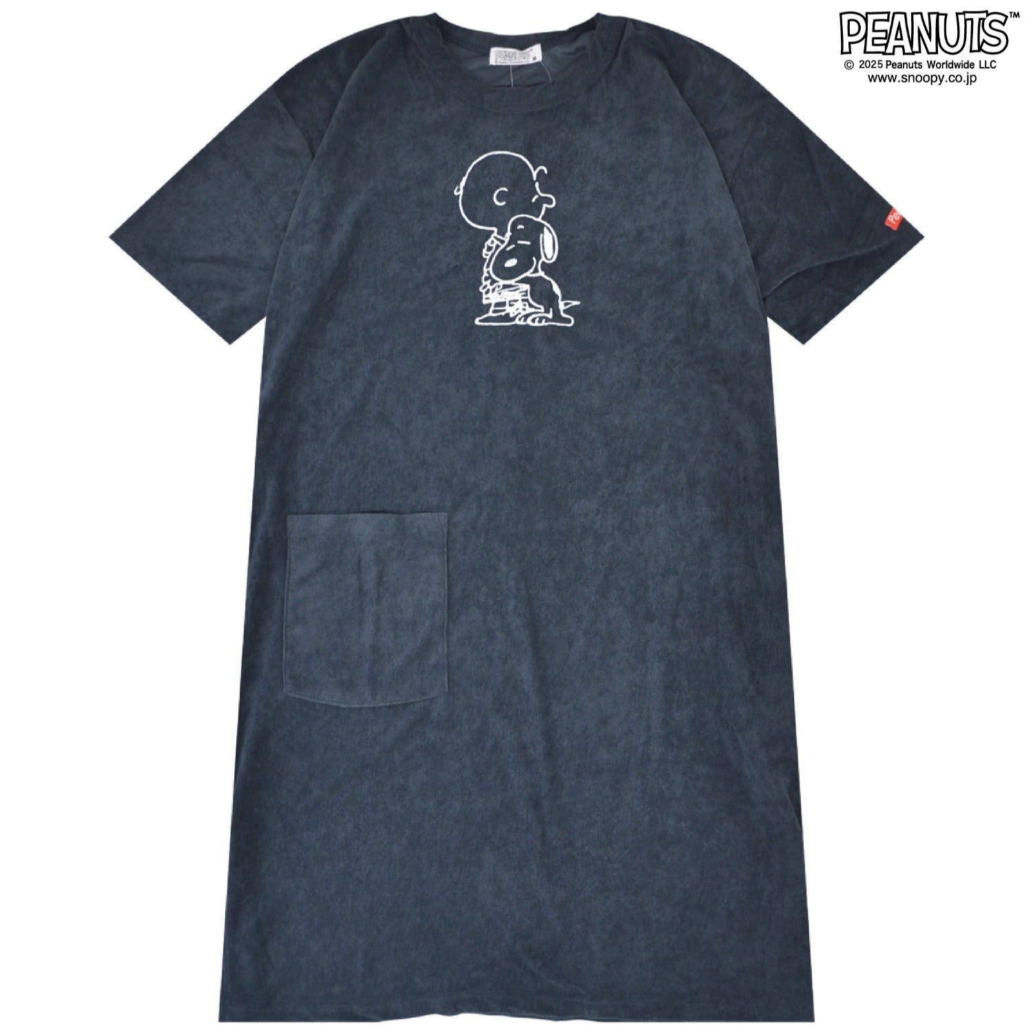 スヌーピー チャーリーブラウン オラフ スーパービッグ Tシャツ ワンピース 半袖 刺繍 SNOOPY PEANUTS s1752-282sp