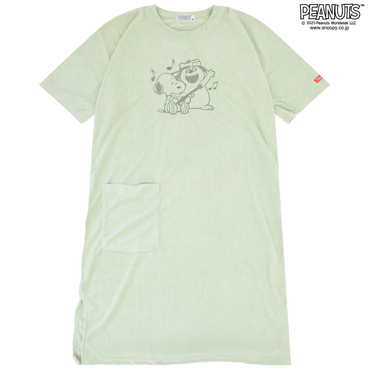 スヌーピー チャーリーブラウン オラフ スーパービッグ Tシャツ ワンピース 半袖 刺繍 SNOOPY PEANUTS s1752-282sp