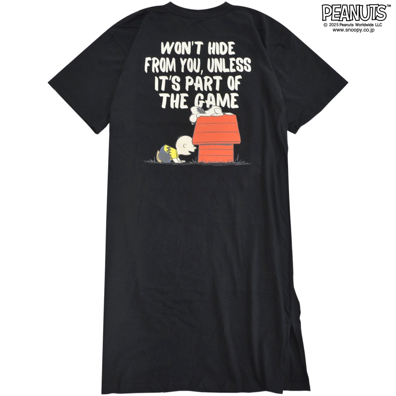 スヌーピー Tシャツ ワンピース 半袖 春夏 綿 天竺 チャーリーブラウン ライナス PEANUTS BIG s1752-426sp