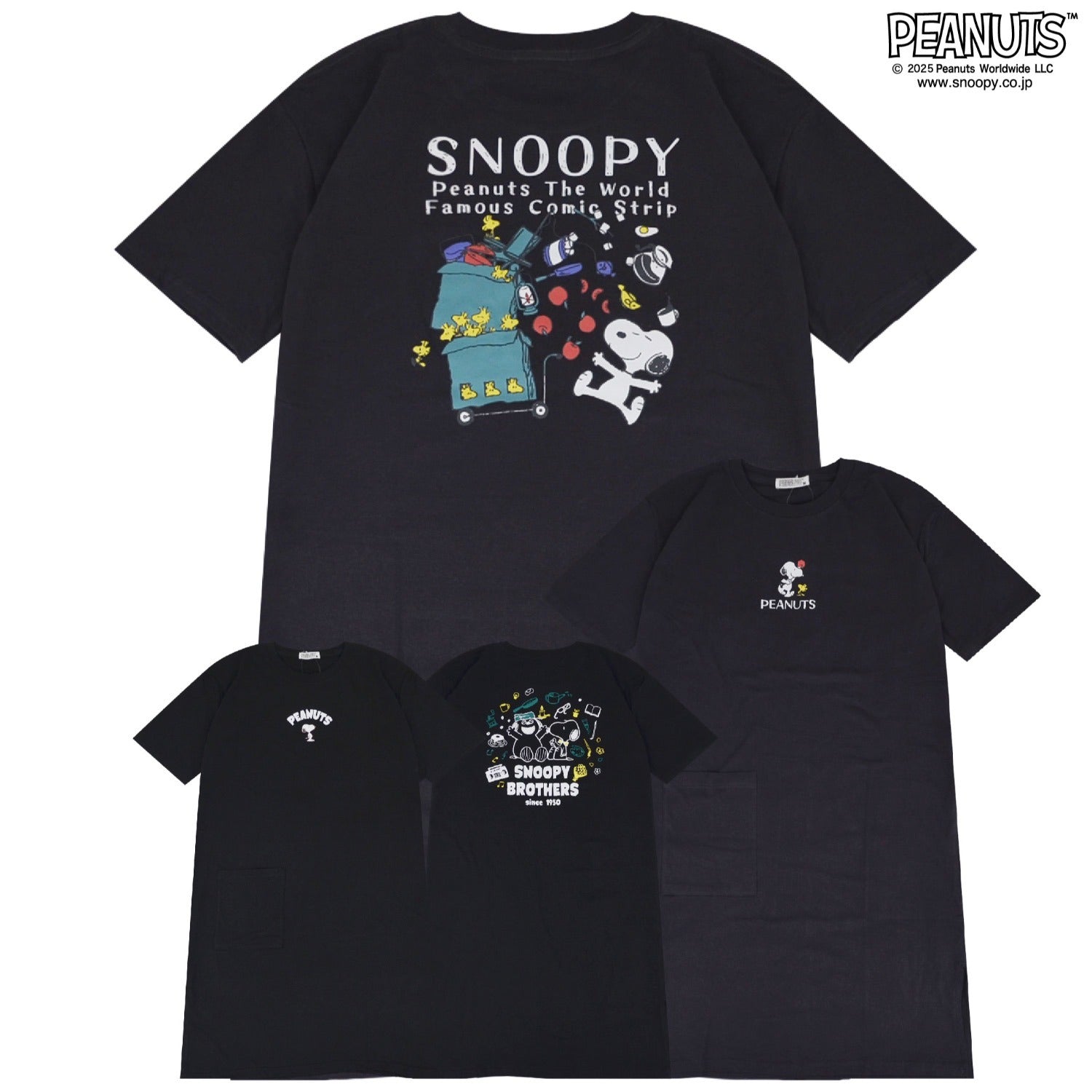 スヌーピー ウッドストック オラフ Tシャツ BIGトップス 半袖 レディース プリント チラシ柄 SNOOPY PEANUTS s1752-93sp