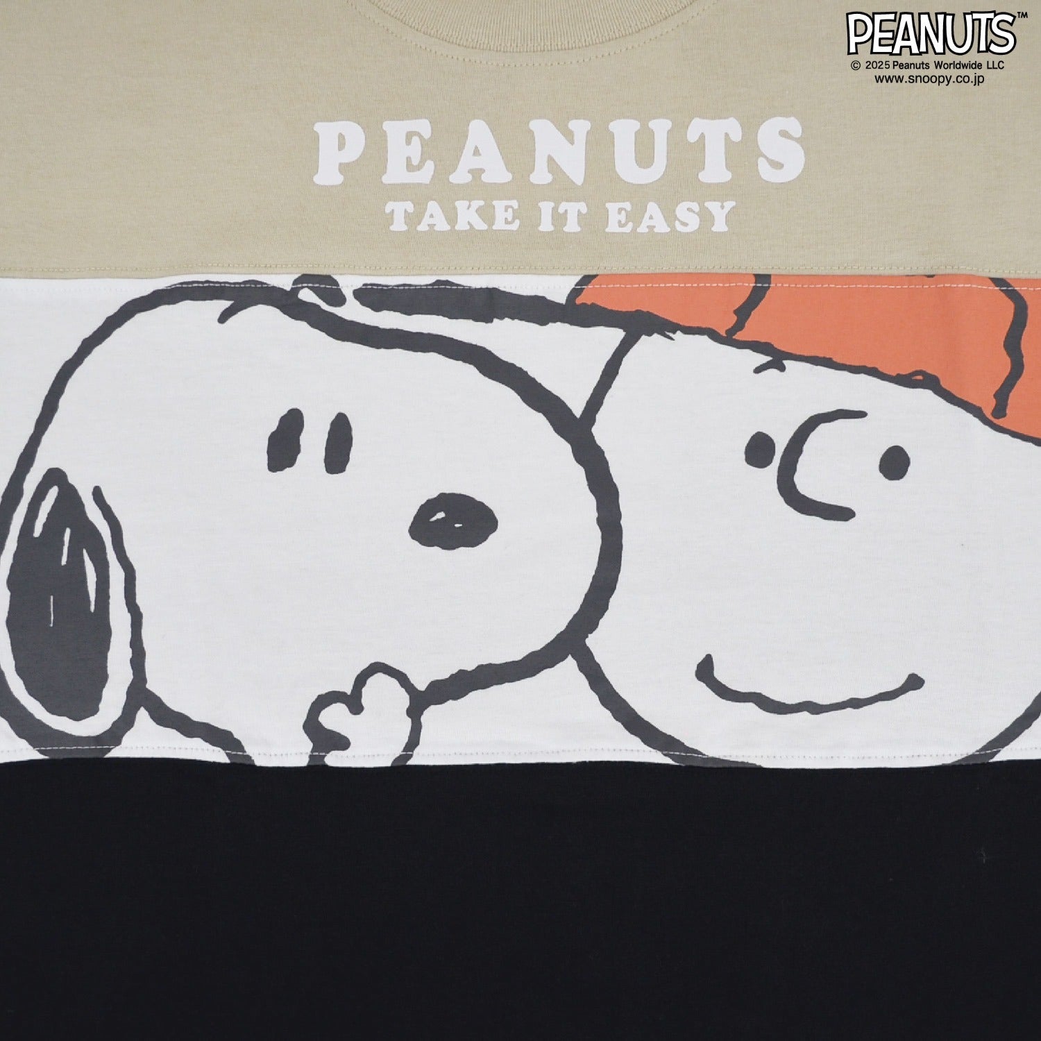 スヌーピー ウッドストック チャーリーブラウン Tシャツ BIGトップス 半袖 レディース 切替 プリント SNOOPY PEANUTS s1752-94sp