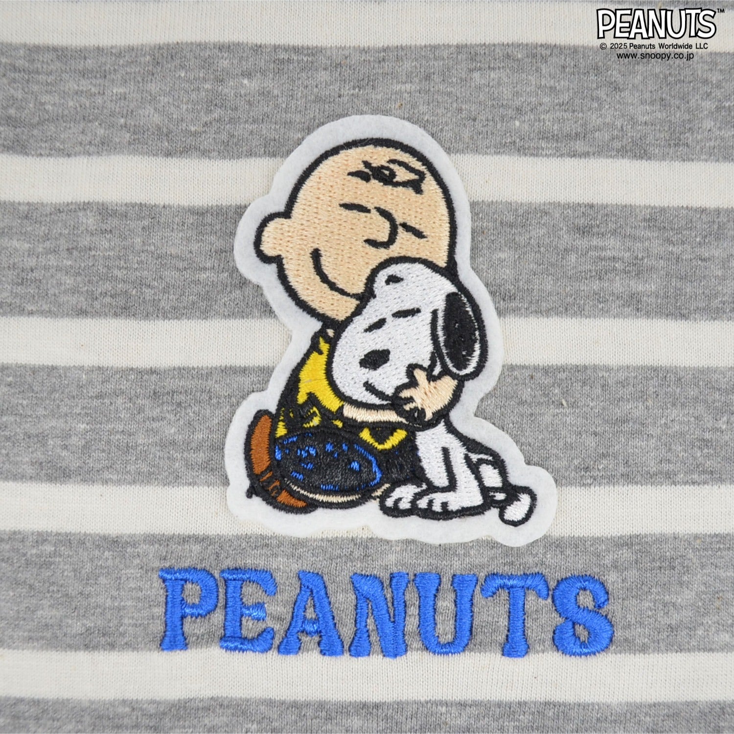 スヌーピー 刺繍 ボーダー スーパー BIG Tシャツ 半袖 チャーリーブラウン SNOOPY PEAUTS s1752-96sp