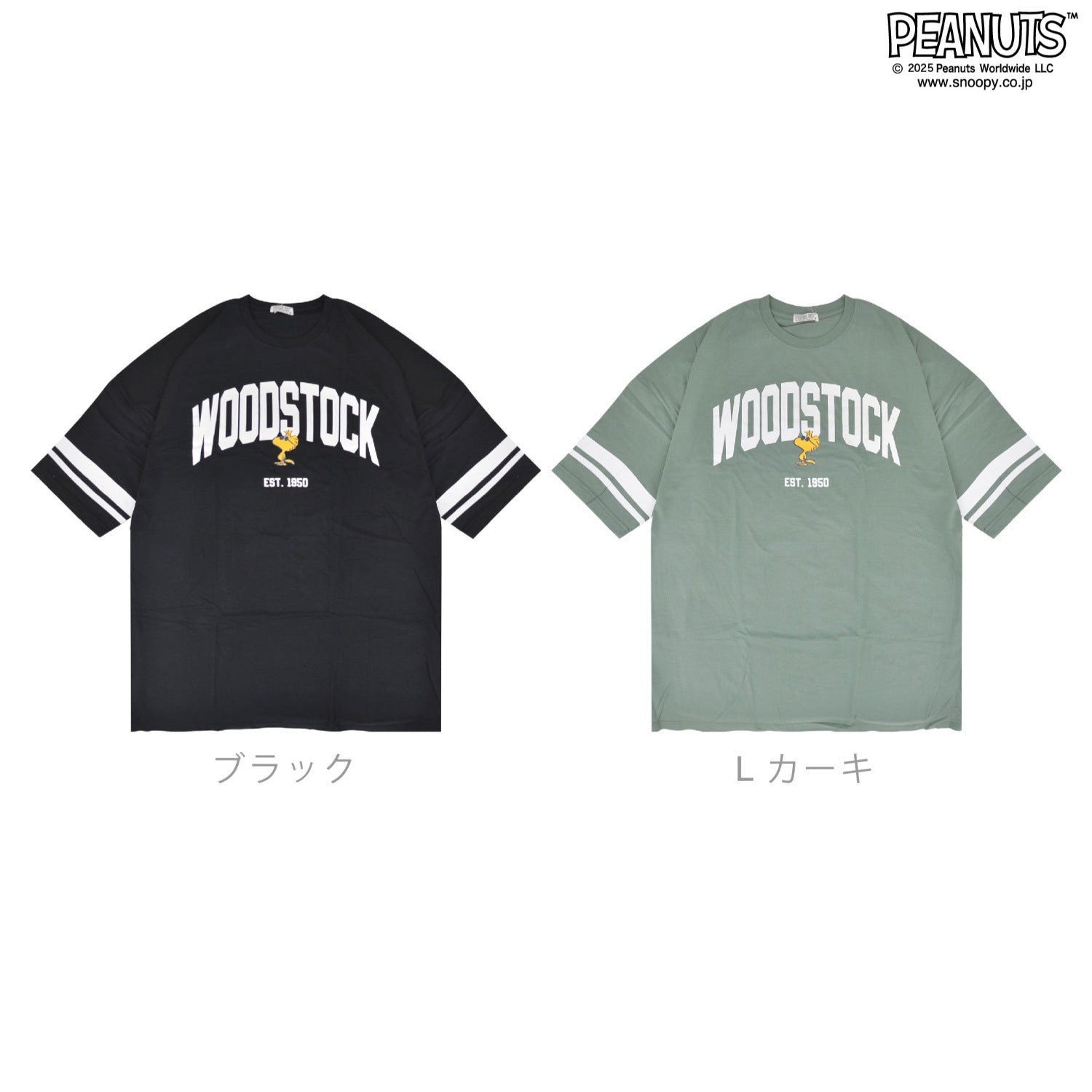 スヌーピー ウッドストック Tシャツ 半袖 グラデーション プリント ロゴ SNOOPY PEANUTS WOODSTOCK s1752-99sp