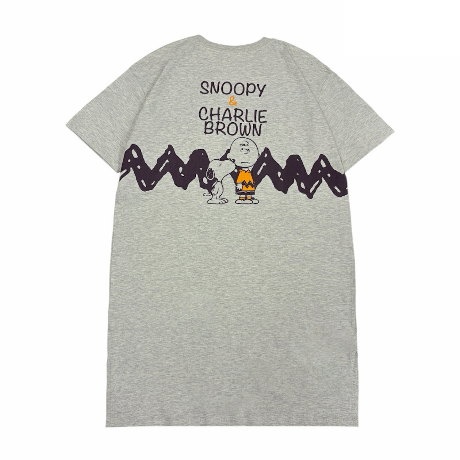 スヌーピー チャーリー・ブラウン ミュージック柄 プリント スーパービッグTシャツ 半袖 ワンピース ルームウェア レディース 春 夏 s1762-253sp