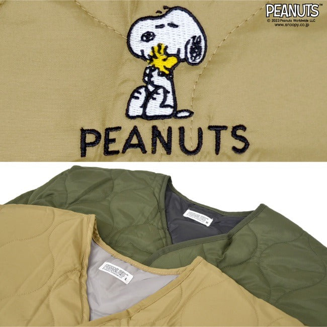 スヌーピー ピーナッツ ウッドストック コート アウター 長袖 キルト 刺繍 ロング SNOOPY PEANUTS s1824-594