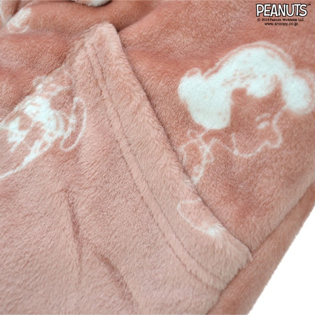 スヌーピー 長袖 アウター ボア フリース ルームウェア 部屋着 防寒 ポケット 半纏 フード SNOOPY PEANUTS s1834-564sp
