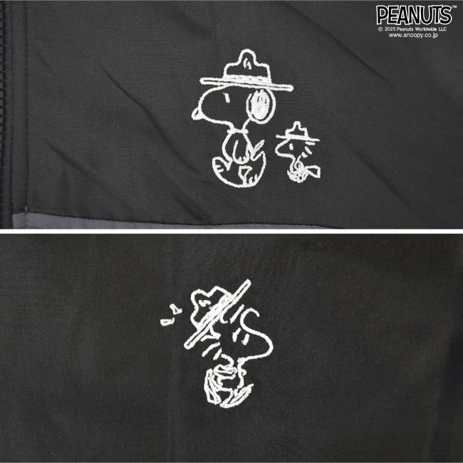 スヌーピー ブルゾン アウター 長袖 マイクロポリ フード 刺繍 ビーグルスカウト ウッドストック SNOOPY PEANUTS s1844-197