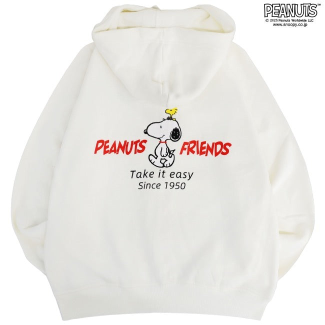 スヌーピー パーカー 裏起毛 トップス 長袖 スウェット ウッドストック バック プリント 刺繍 SNOOPY PEANUTS s1844-48sp