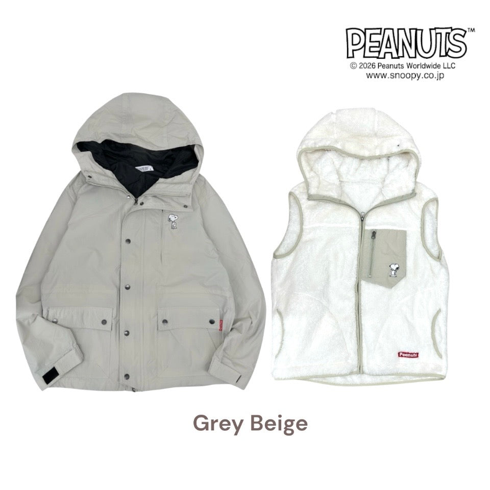 スヌーピー 3way マウンテンパーカー ジャケット アウター ボアフリース ベスト 冬 SNOOPY PEANUTS s1854-136sp