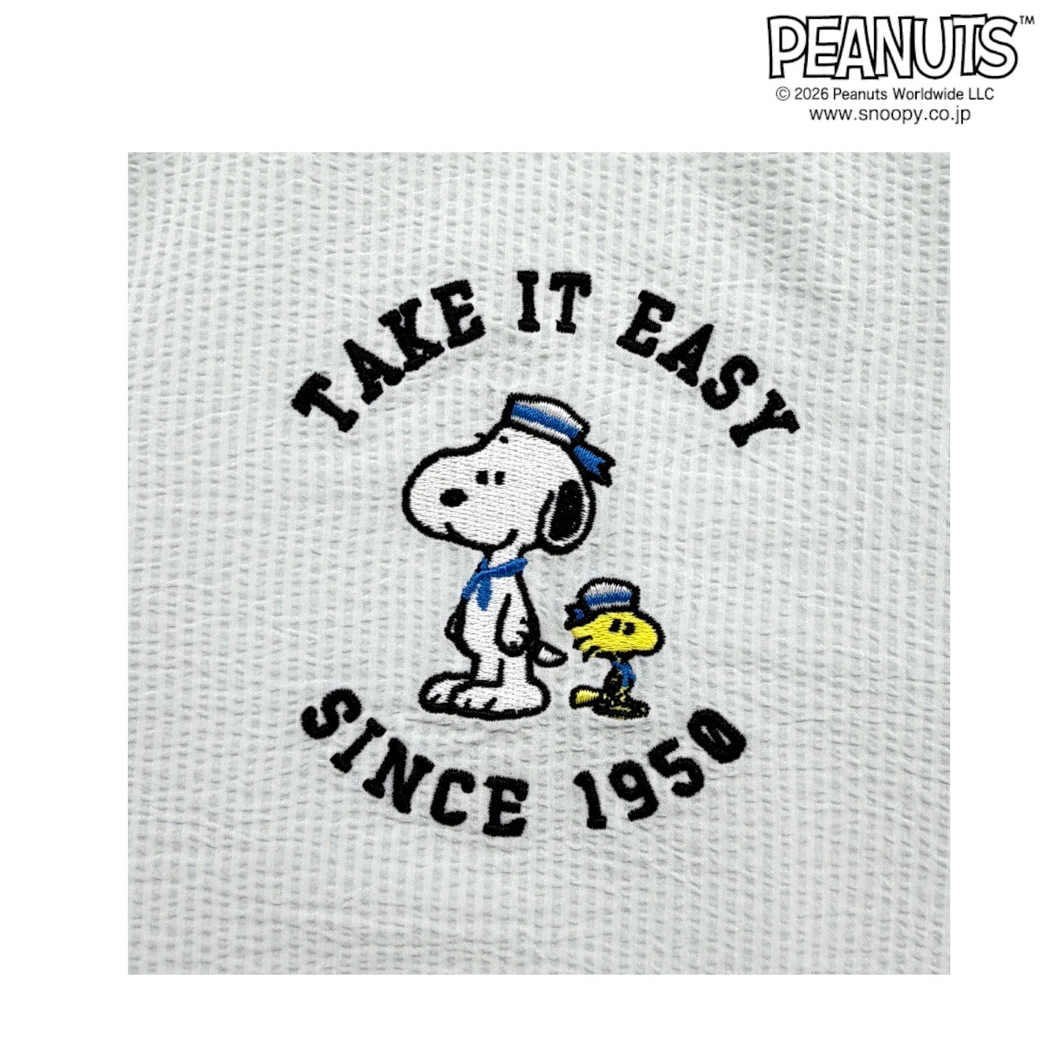 スヌーピー マリン柄 ストライプ シアサッカー ZIPパーカー 刺繍 アウター 羽織り 冷房対策 レディース メンズ 春 夏 SNOOPY PEANUTS s1862-150sp
