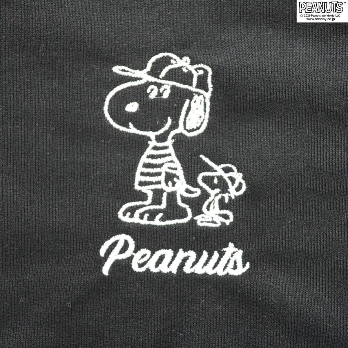 スヌーピー パーカー 春夏秋 友達柄 刺繍 ミニ裏毛 半袖 ZIPパーカー PEANUTS SNOOPY s1862-176sp