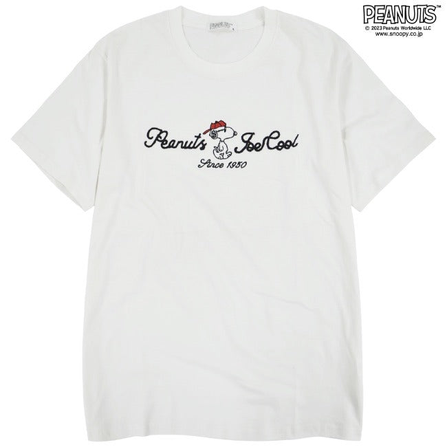 スヌーピー ジョークール Tシャツ 半袖 トップス 刺繍 ロゴ SNOOPY JOECOOL PEANUTS s1132-29