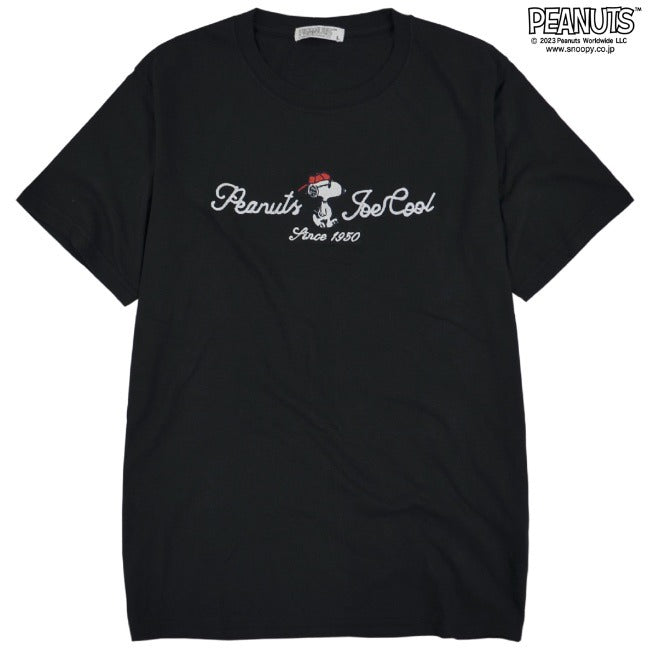 スヌーピー ジョークール Tシャツ 半袖 トップス 刺繍 ロゴ SNOOPY JOECOOL PEANUTS s1132-29