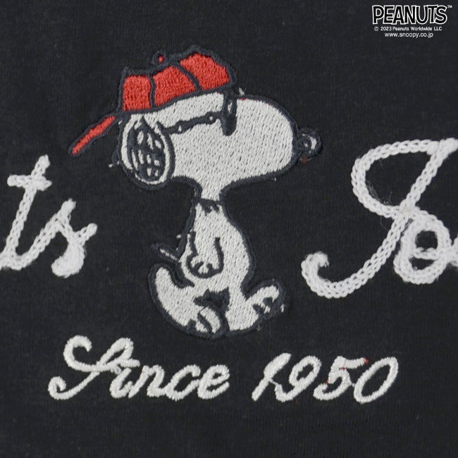 スヌーピー ジョークール Tシャツ 半袖 トップス 刺繍 ロゴ SNOOPY JOECOOL PEANUTS s1132-29