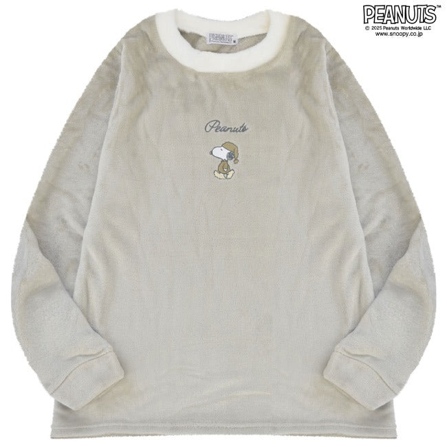 スヌーピー トレーナー パンツ ボア 上下 セット 長袖 パジャマ 部屋着 ルームウェア 刺繍 トップス ボトムス SNOOPY PEANUTS s2644-141sp