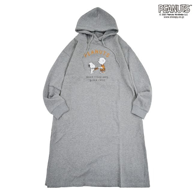 スヌーピー ワンピース マキシ ドロップショルダー PEANUT SNOOPY 長袖 レディース M L s2714-755sp