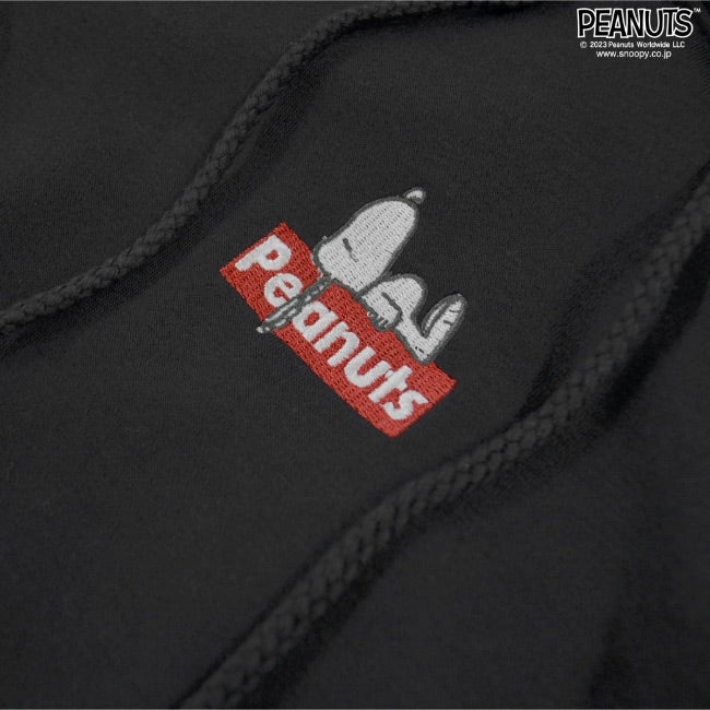 スヌーピー フード ワンピース 刺繍 裏起毛 トップス SNOOPY PEANUTS s2724-569sp