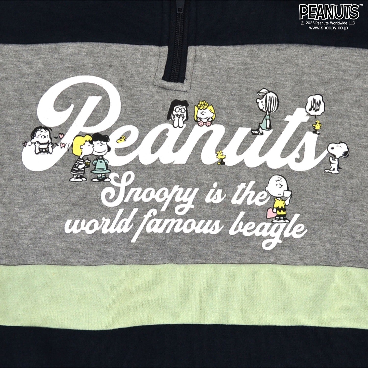 スヌーピー ハーフジップ ワンピース トップス 長袖 マキシ丈 スリット プリント SNOOPY PEANUTS s2734-583sp