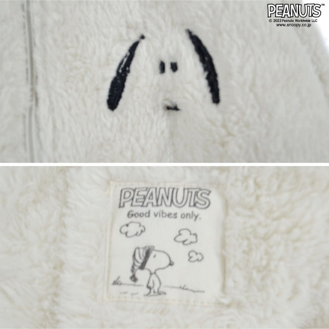 スヌーピー キッズ 子供 ボア アウター ジャケット 長袖 刺繍 防風 SNOOPY PEANUTS s6824-514