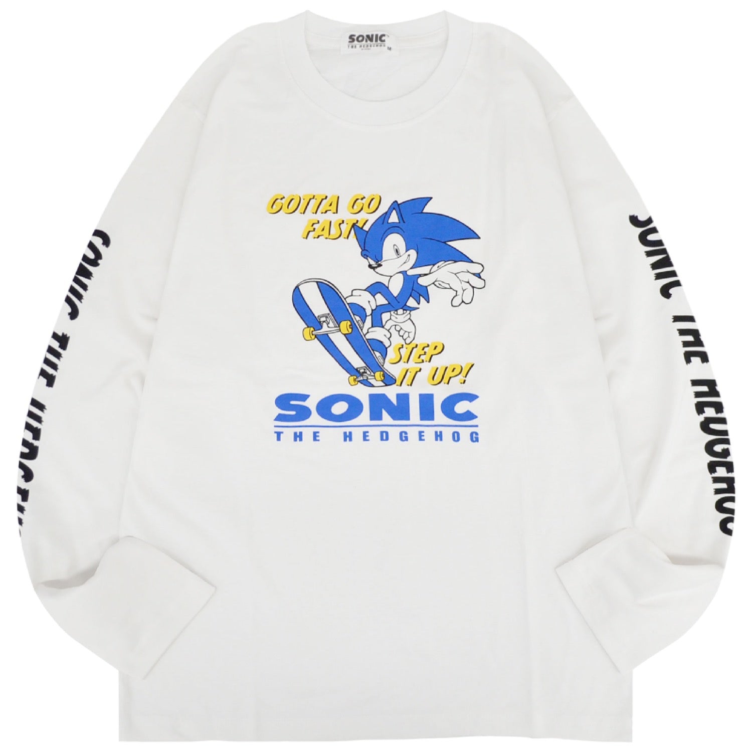 ソニック Tシャツ 長袖 セガ ゲーム バック プリント 刺繍 スケボー SONIC THE HEDGEHOG sc1251-13