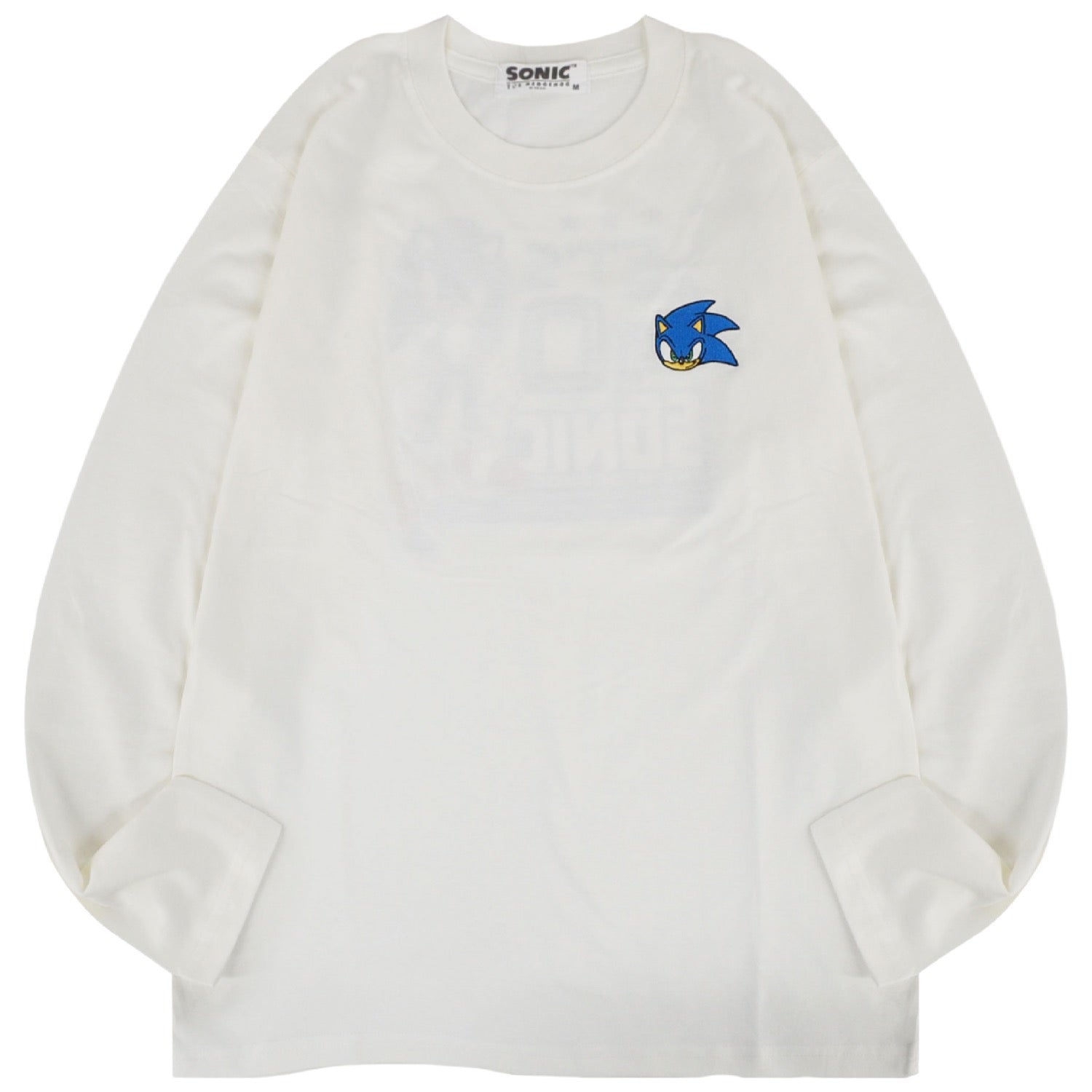 ソニック Tシャツ 長袖 セガ ゲーム バック プリント 刺繍 スケボー SONIC THE HEDGEHOG sc1251-13