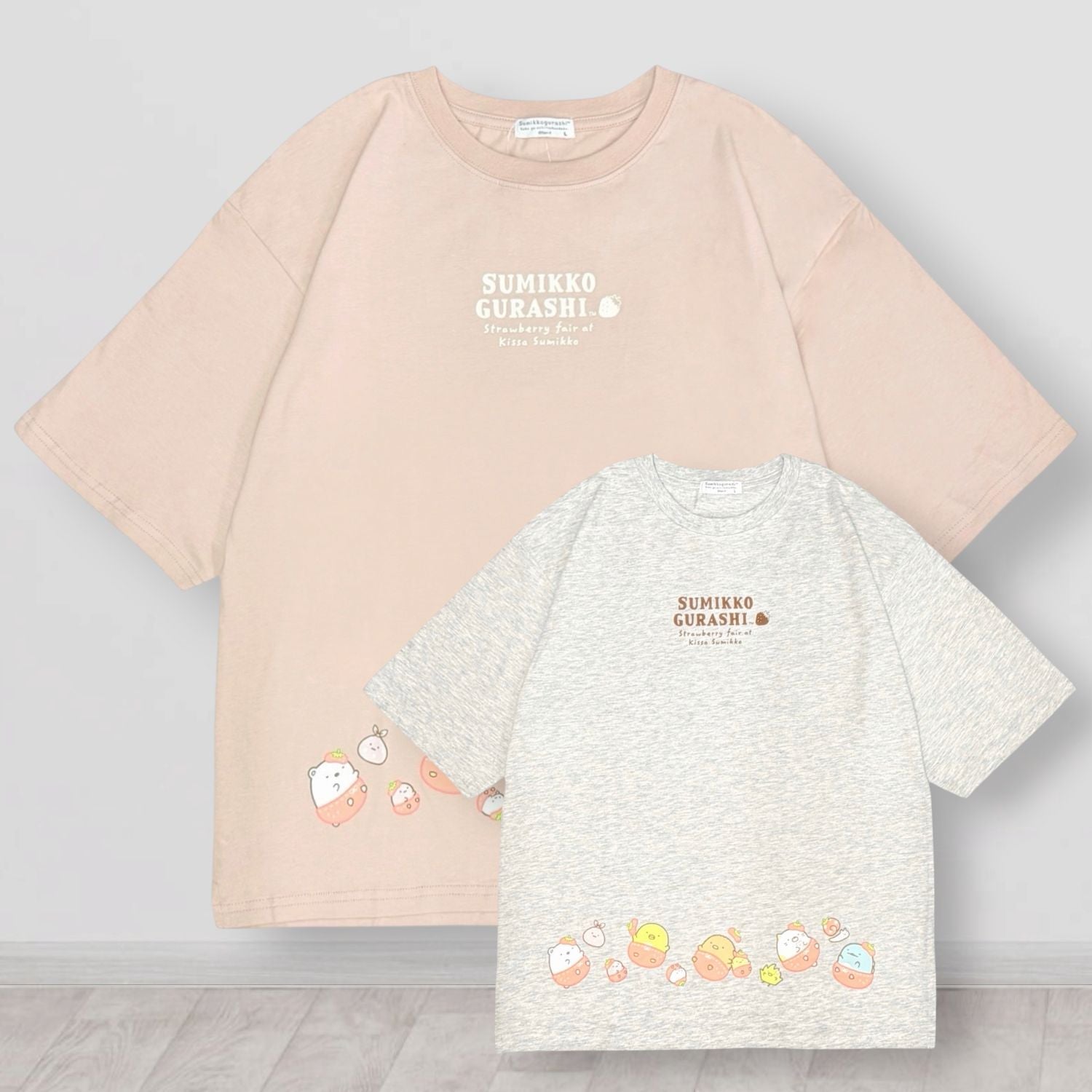 すみっコぐらし レディース ゆったり BIG シルエット 半袖 Tシャツ トップス プリント 天竺 綿 春夏 sumikkogurashi sg2162-41