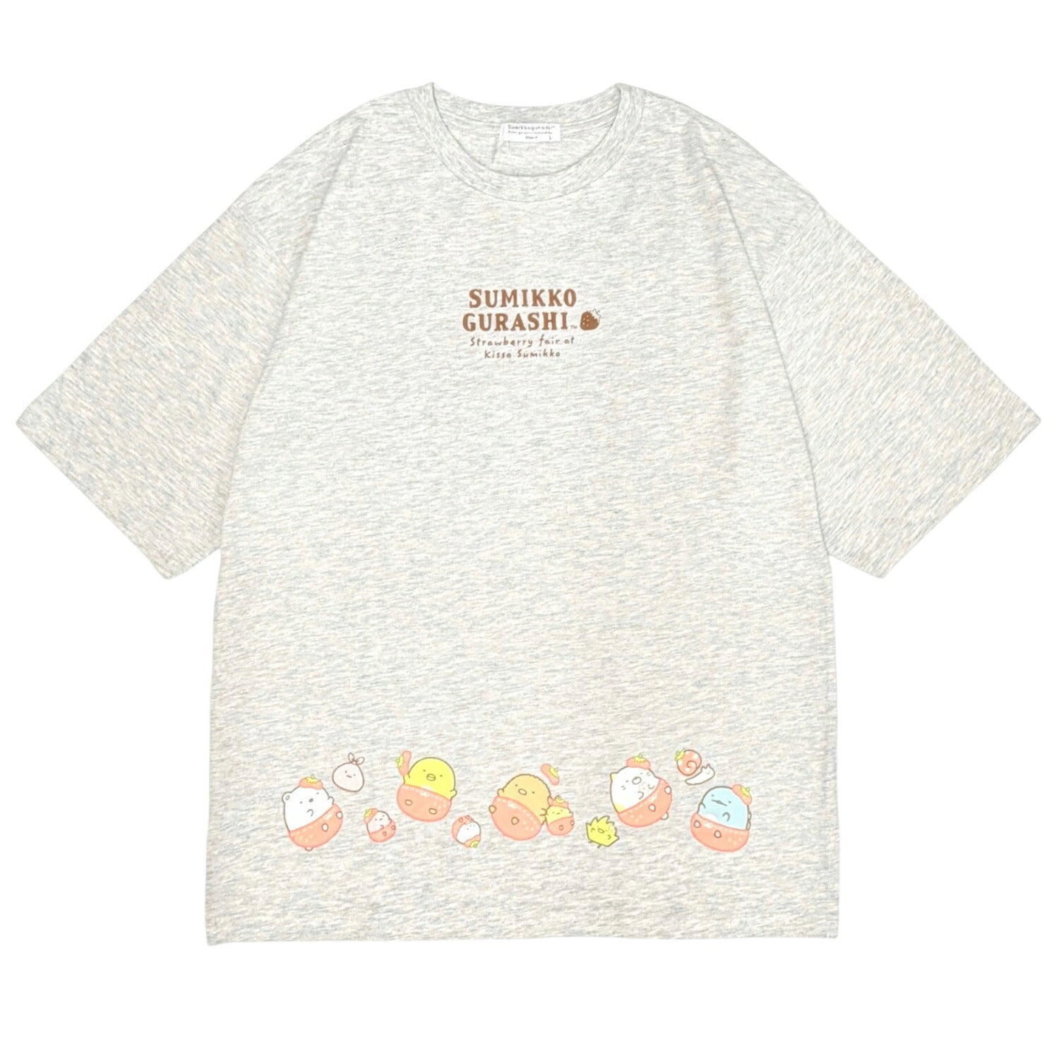 すみっコぐらし レディース ゆったり BIG シルエット 半袖 Tシャツ トップス プリント 天竺 綿 春夏 sumikkogurashi sg2162-41
