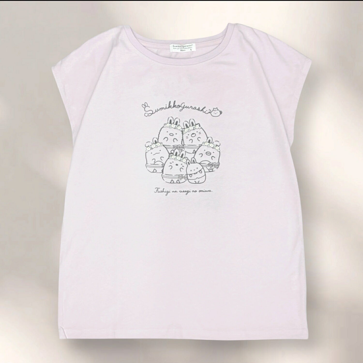 すみっコぐらし レディース ゆったり フレンチスリーブ 半袖 Tシャツ トップス プリント 天竺 綿 春夏 sumikkogurashi sg2162-43