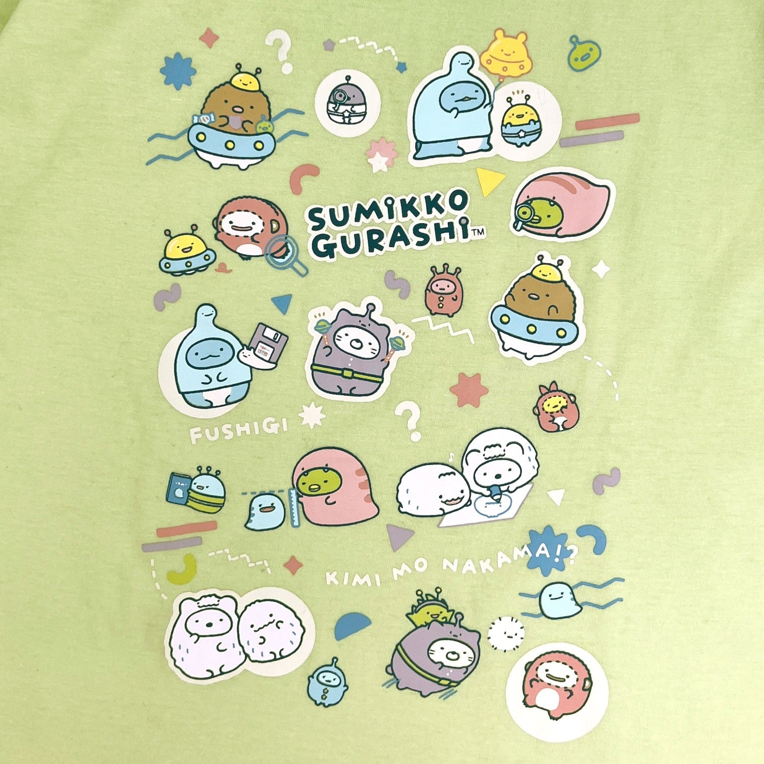 すみっコぐらし キッズ こども 半袖 Tシャツ カットソー 蓄光 プリント ヘムカット 宇宙柄 キャラクター 春夏