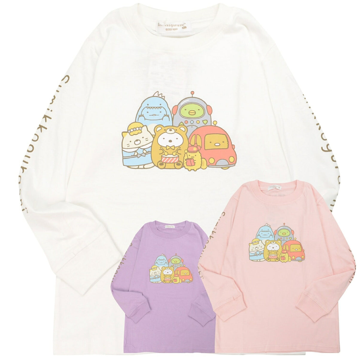 すみっコぐらし 長袖 Tシャツ ロンT キッズ 子供服 こども キッズウェア 親子柄 映画 キャラクター sg7233-424