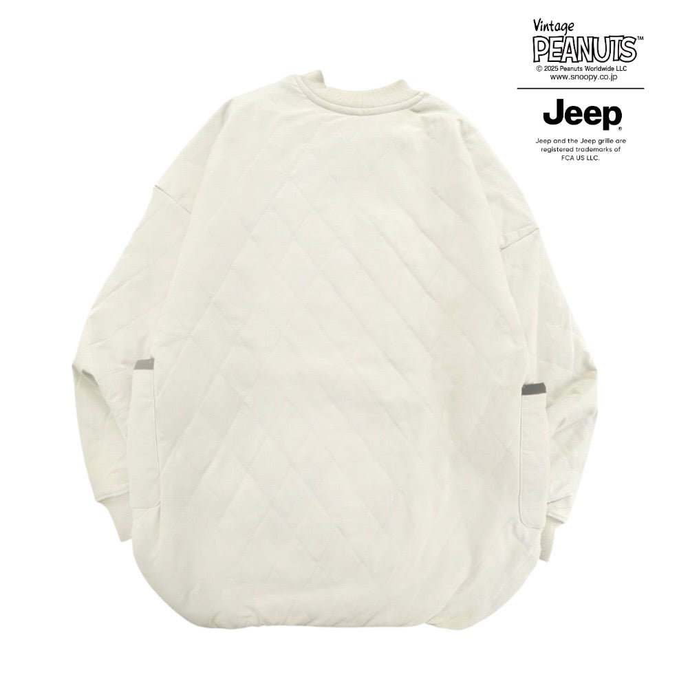 スヌーピー ピーナッツ ジープ アウトドア 中綿入り キルト トップス トレーナー 長袖 SNOOPY PEANUTS JEEP sjp1344-132