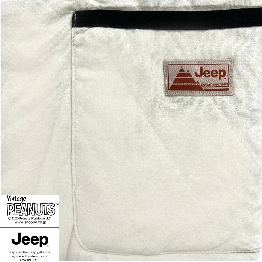 スヌーピー ピーナッツ ジープ アウトドア 中綿入り キルト トップス トレーナー 長袖 SNOOPY PEANUTS JEEP sjp1344-132