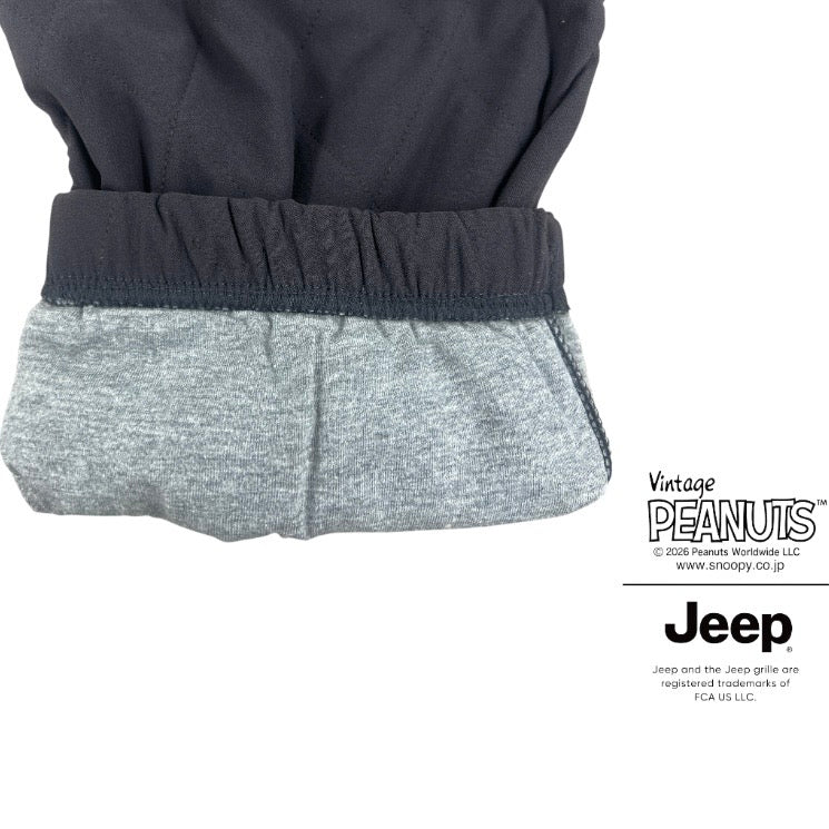 スヌーピー ジープ アウトドア柄 刺繍 中綿 キルトパンツ SNOOPY PEANUTS JEEP sjp1444-133