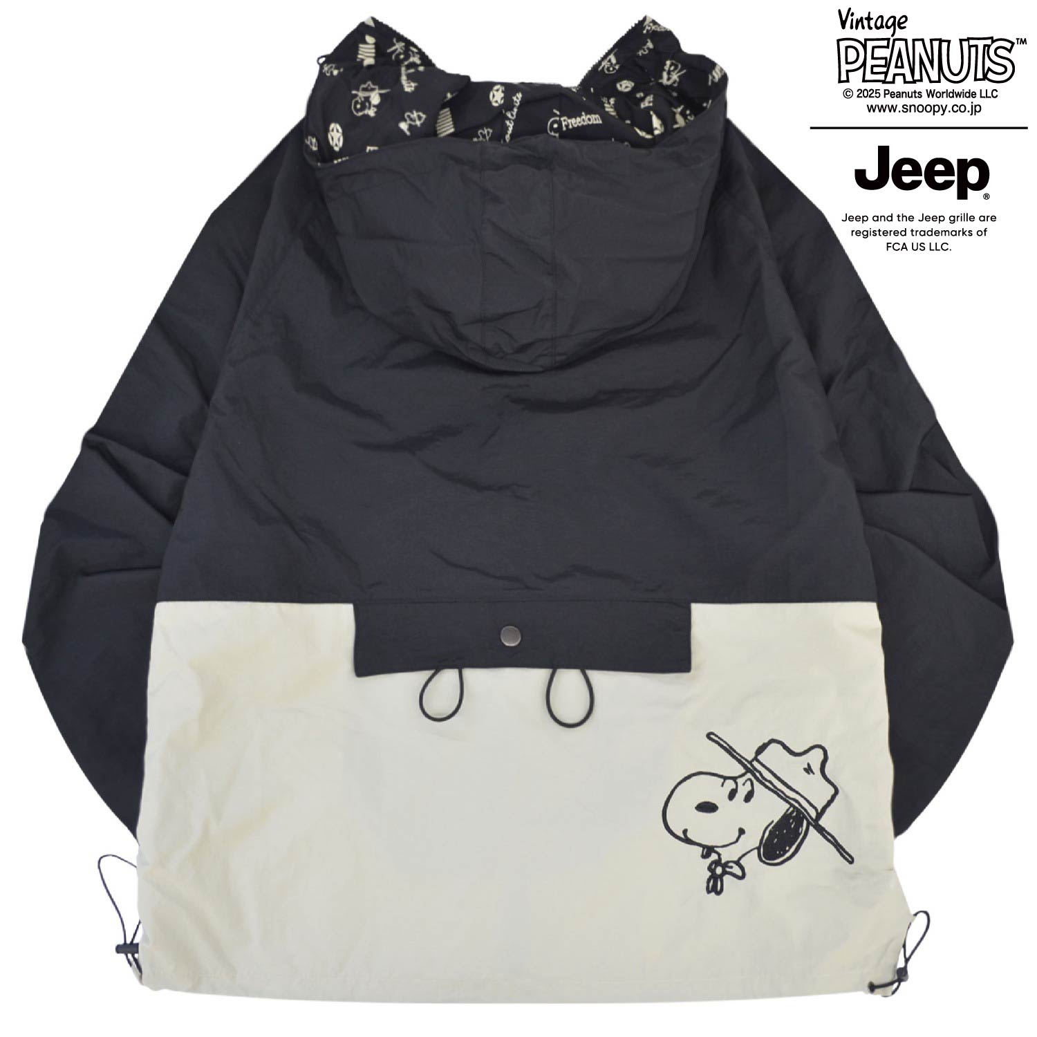 スヌーピー Jeep® マウンテン パーカー 長袖 切替 ポケッタブル 刺繍 SNOOPY PEANUTS sjp1843-58