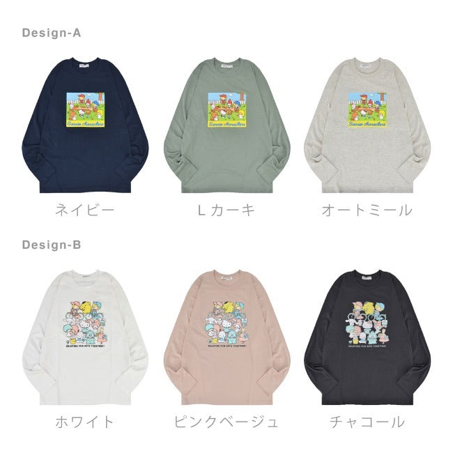 サンリオ キャラクターズ Tシャツ 長袖 ロンT プリント メンズ レディース sm1243-36