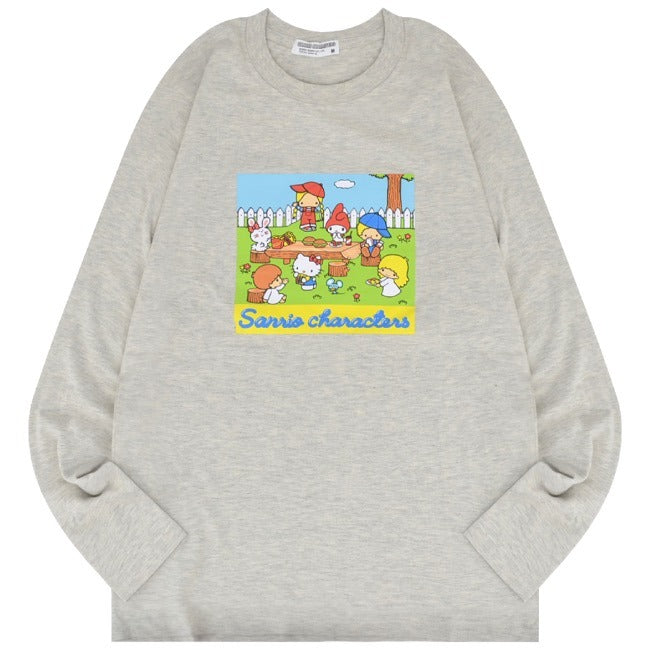 サンリオ キャラクターズ Tシャツ 長袖 ロンT プリント メンズ レディース sm1243-36