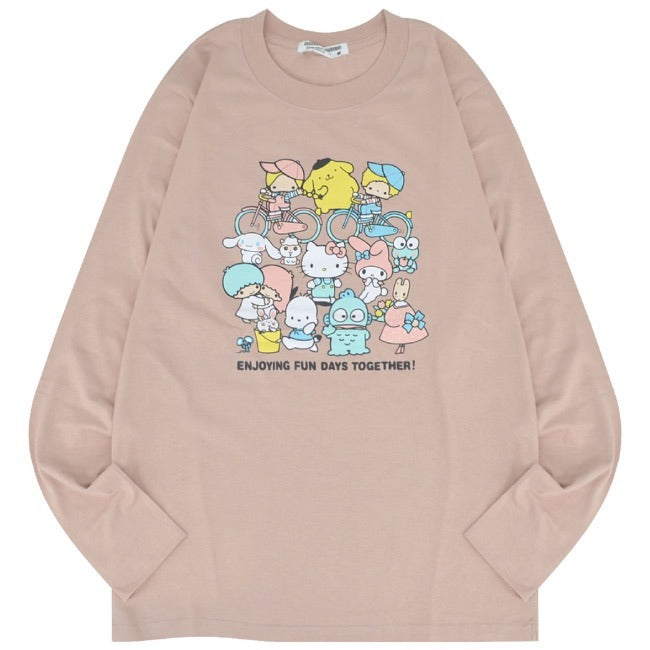 サンリオ キャラクターズ Tシャツ 長袖 ロンT プリント メンズ レディース sm1243-36