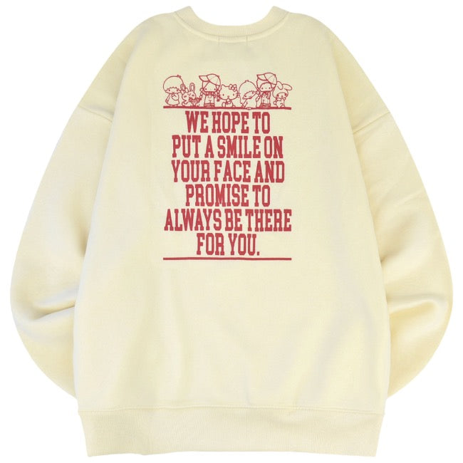 サンリオ キャラクターズ 裏起毛 スウェット トレーナー ビッグ オーバーサイズ プリント メンズ レディース sm1344-157