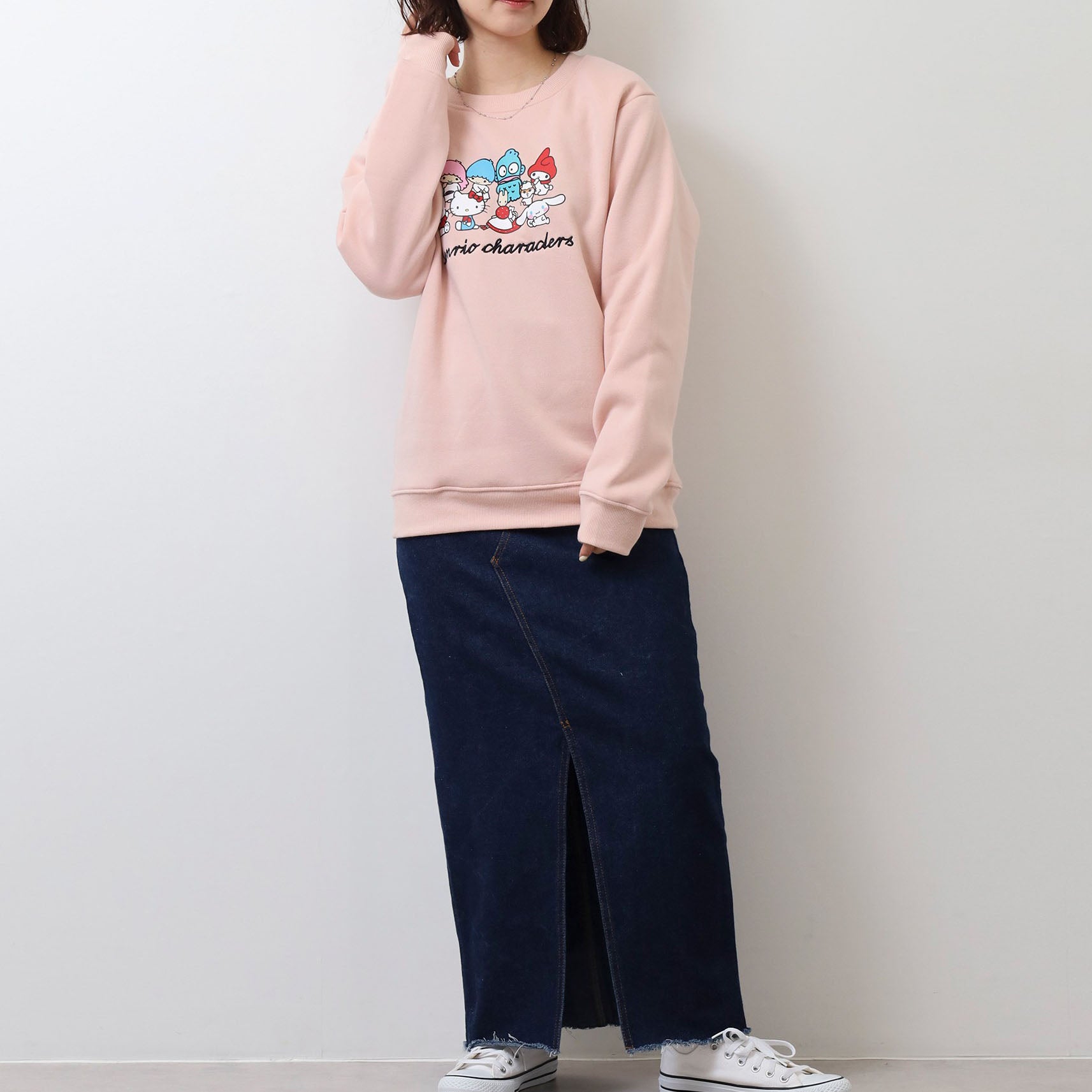 サンリオ キャラクターズ トレーナー スウェット 裏起毛 プリント 刺繍 メンズ レディース sm1344-69