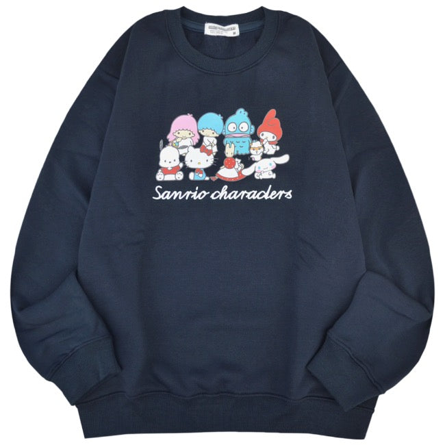 サンリオ キャラクターズ トレーナー スウェット 裏起毛 プリント 刺繍 メンズ レディース sm1344-69