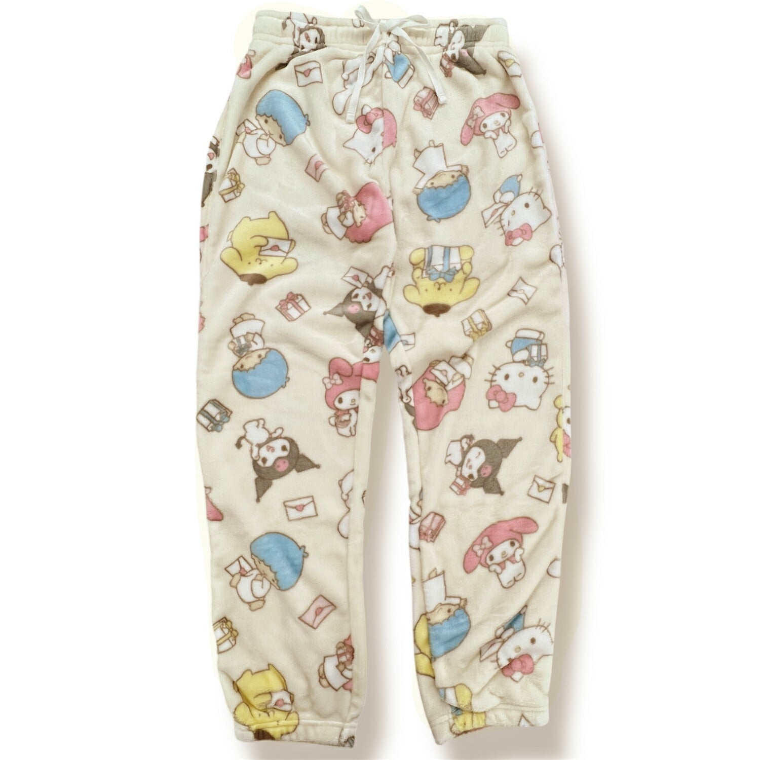 サンリオキャラクターズ 総柄 プリント ボア フリース ルームウェア パジャマ 上下セット sm1654-143