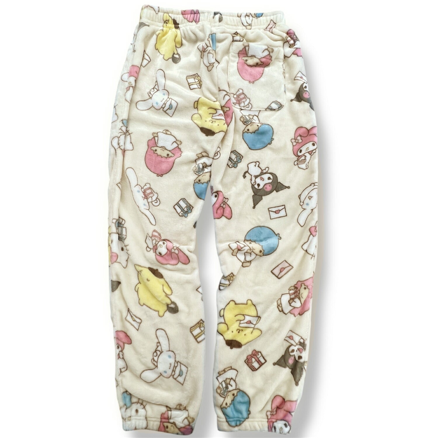 サンリオキャラクターズ 総柄 プリント ボア フリース ルームウェア パジャマ 上下セット sm1654-143