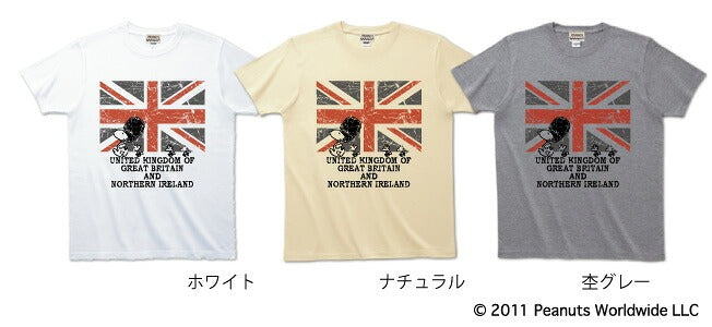 スヌーピー イギリス 国旗 ユニオンジャック 半袖Tシャツ メンズ レディース SNOOPY PEANUTS sn1-036