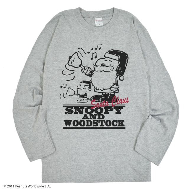スヌーピー クリスマス サンタ プレゼント ギフト 長袖 Tシャツ sn2-020cdm