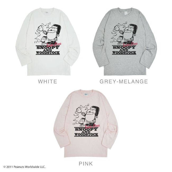 スヌーピー クリスマス サンタ プレゼント ギフト 長袖 Tシャツ sn2-020cdm