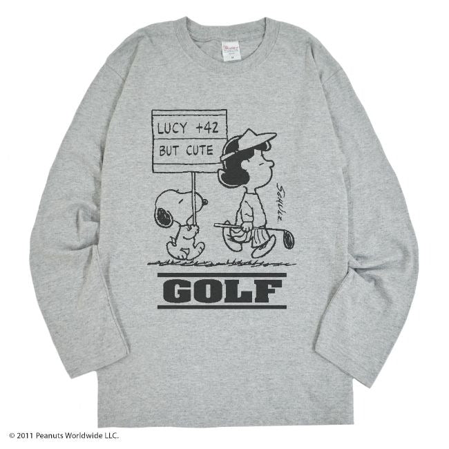 スヌーピー Tシャツ ルーシー ゴルフ 長袖 メンズ レディース ロンT sn2-045dm