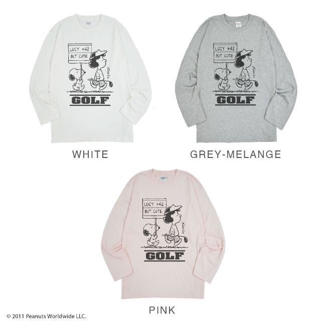 スヌーピー Tシャツ ルーシー ゴルフ 長袖 メンズ レディース ロンT sn2-045dm