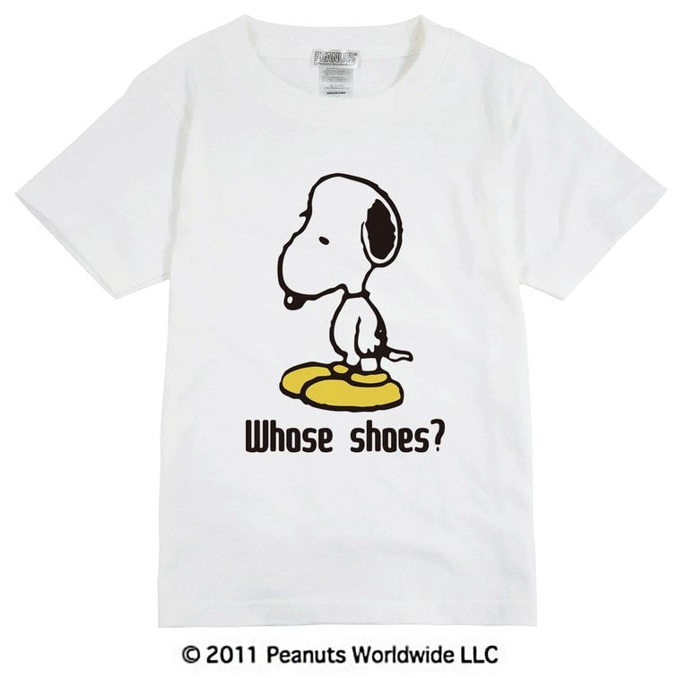 スヌーピー SNOOPY PEANUTS 限定 ミッキーマウス シューズ Tシャツ キャラクター 多色展開 子供 KIDS 110 130 150 綿 プリント sn6-011